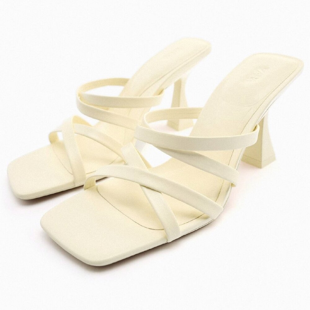 ZARA Leather Strappy High-Heel Sandals